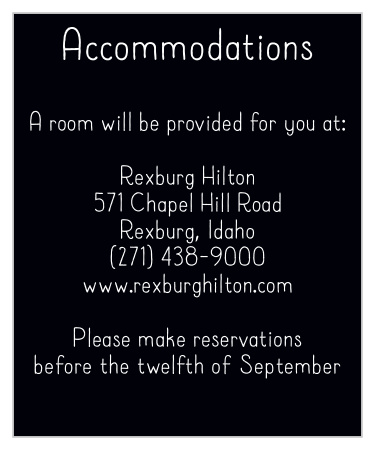 Recommend the best local hotel to out-of-town family and friends with our Sweet Affection Accommodation Cards.