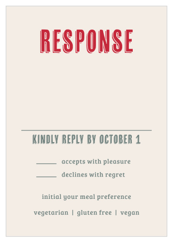 Do-Si-Do Response Cards help you plan your perfect day.