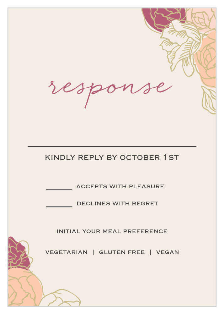 Elegant Blooms Response Cards