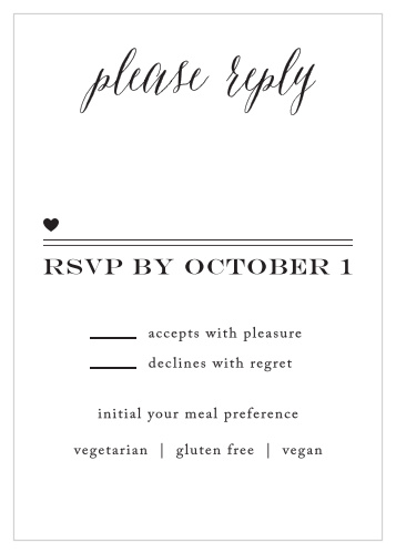 The Rustic Chic Response Cards are simple and stylish!