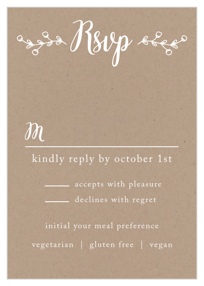 Rustic Country Response Cards