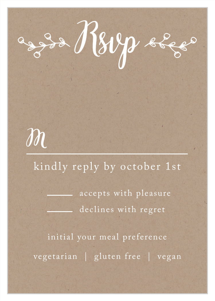 Rustic Country Response Cards