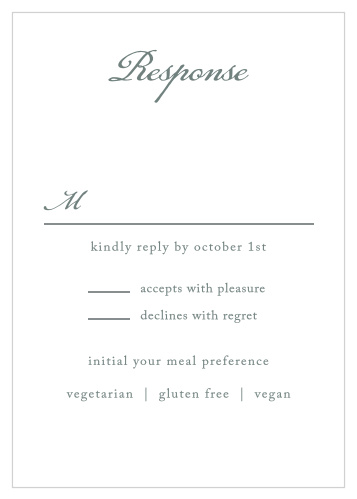 Plan for every single guest, as well as their individual needs, with our Rustic Elegance Response Cards.