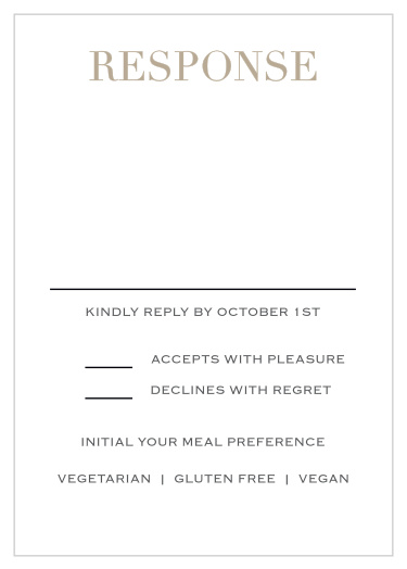 Our Simply Modern Response Cards are a part of the Love Vs. Design collection by Basic Invite. 