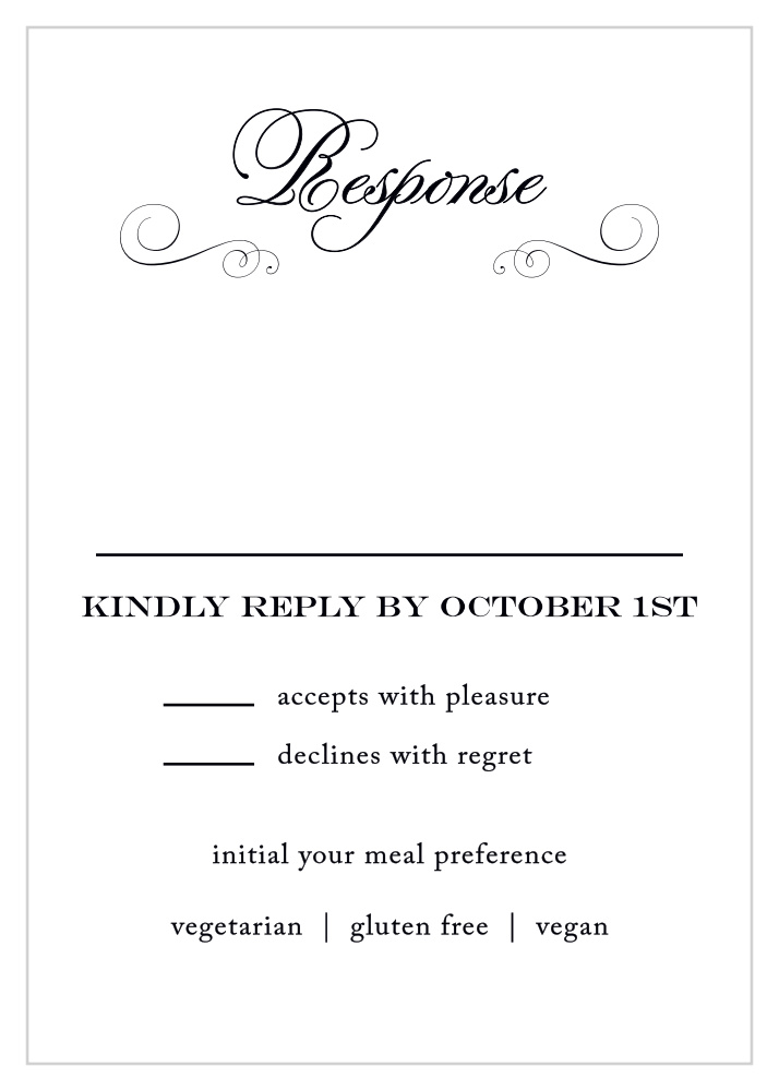Stately Silhouette Response Cards