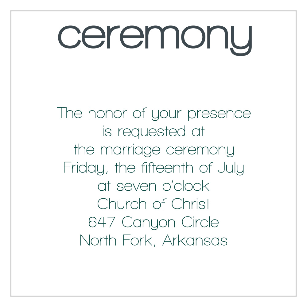 Perfect Ending Ceremony Cards