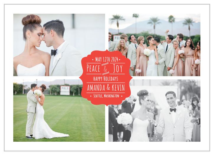 Collage style card with places for up to 4 different photos.