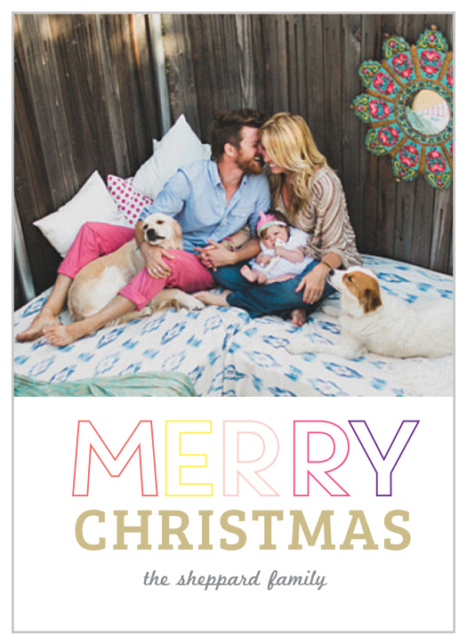 The Merry Poppy Christmas card is a colorful way to send your season's greetings to your friends and family.