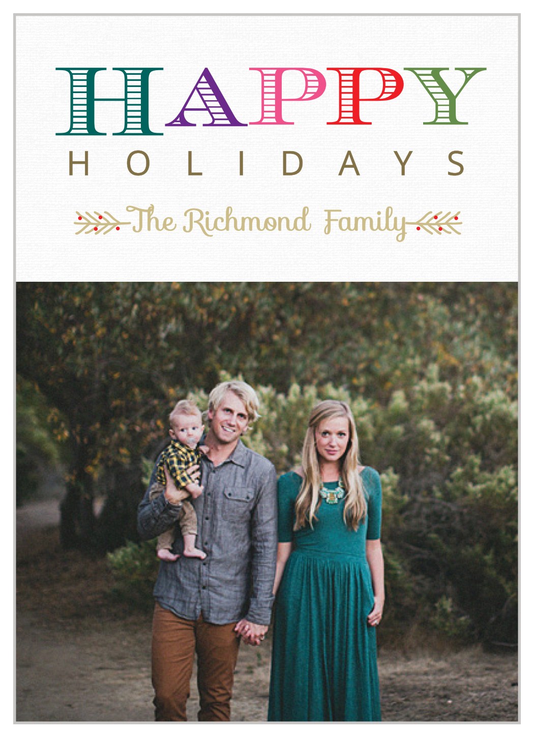 Rustic Branch Holiday Cards