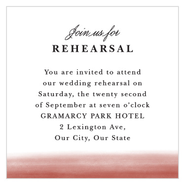 Gather family and friends together the night before your wedding with our Happy Couple Rehearsal Cards to ensure everything goes smoothly.