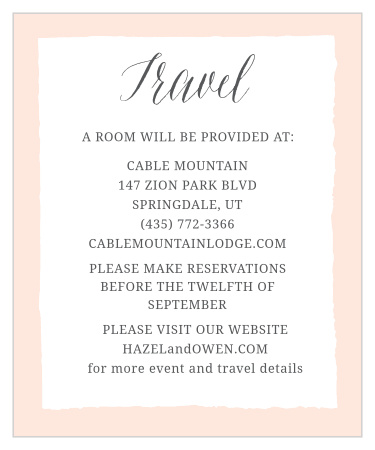 Our Painted Border accommodation cards keep the same hand painted border look and feel.