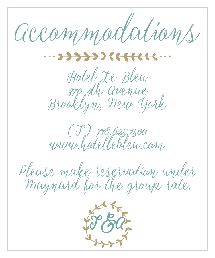 Back to Nature Accommodation Cards