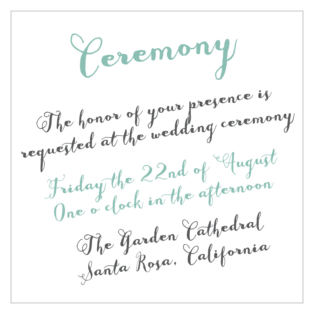 Float Away Ceremony Cards