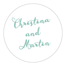 The Float Away logo square adds the final touch to an already beautiful invitation suite.