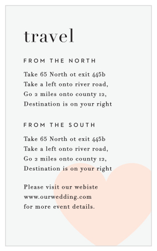 Make a bold impression with our Heart to Heart Direction Cards. 