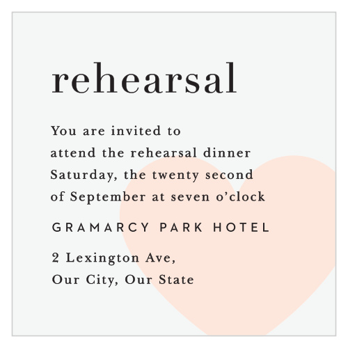 Make a bold impression with our Heart to Heart Rehearsal Cards.