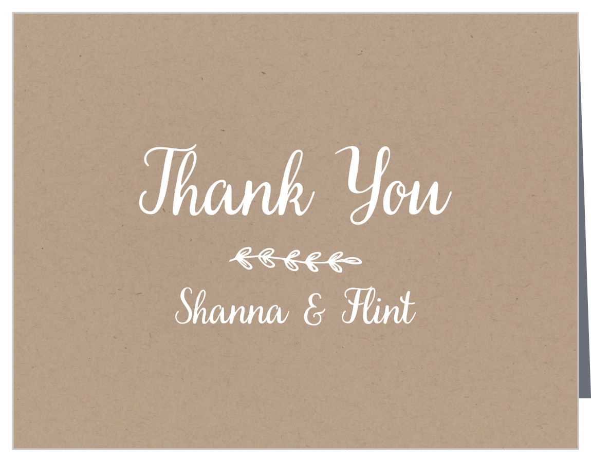 Rustic Country Wedding Thank You Cards