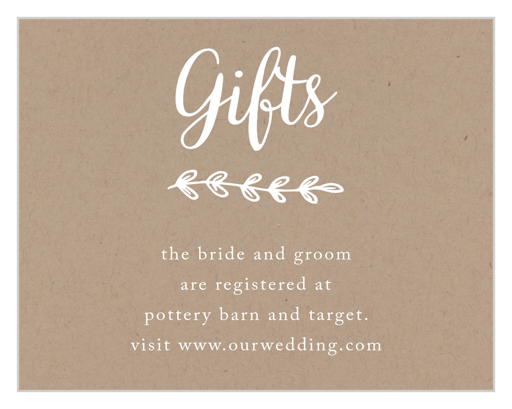 Rustic Country Registry Cards