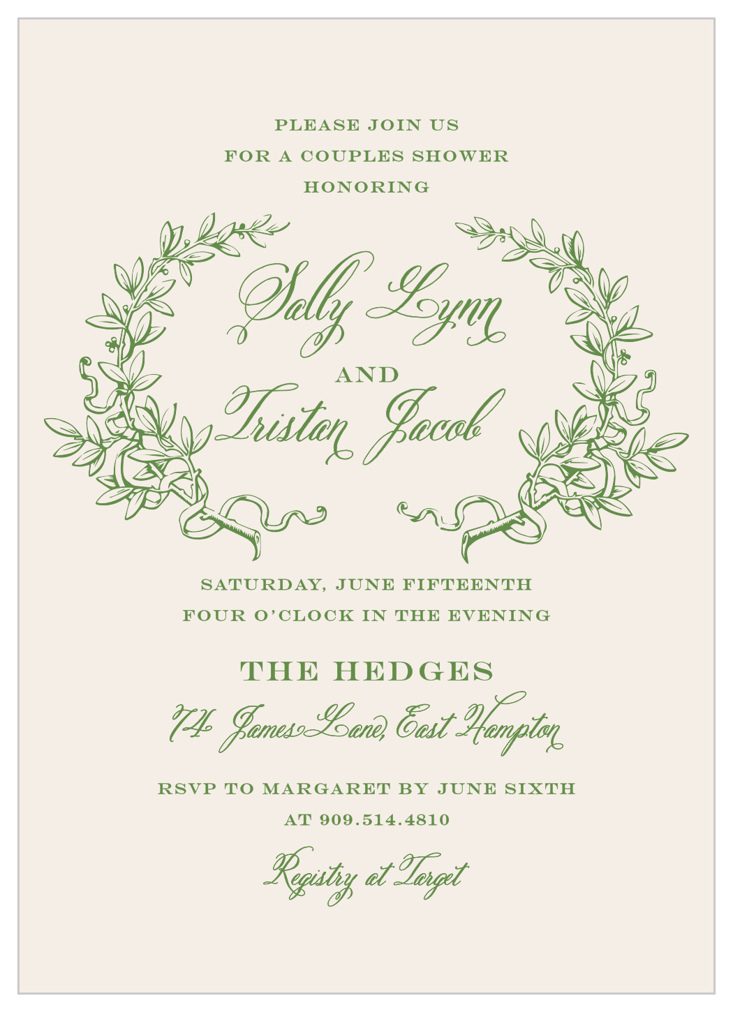 Classical Gardens Wedding Invitations