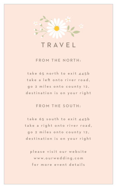 Our Summer Daisy Direction Cards guide family and friends to your wedding venue with ease.