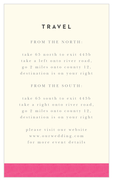 The Charming Mustache direction cards will go with the rest of the wedding suite or with any other theme. 