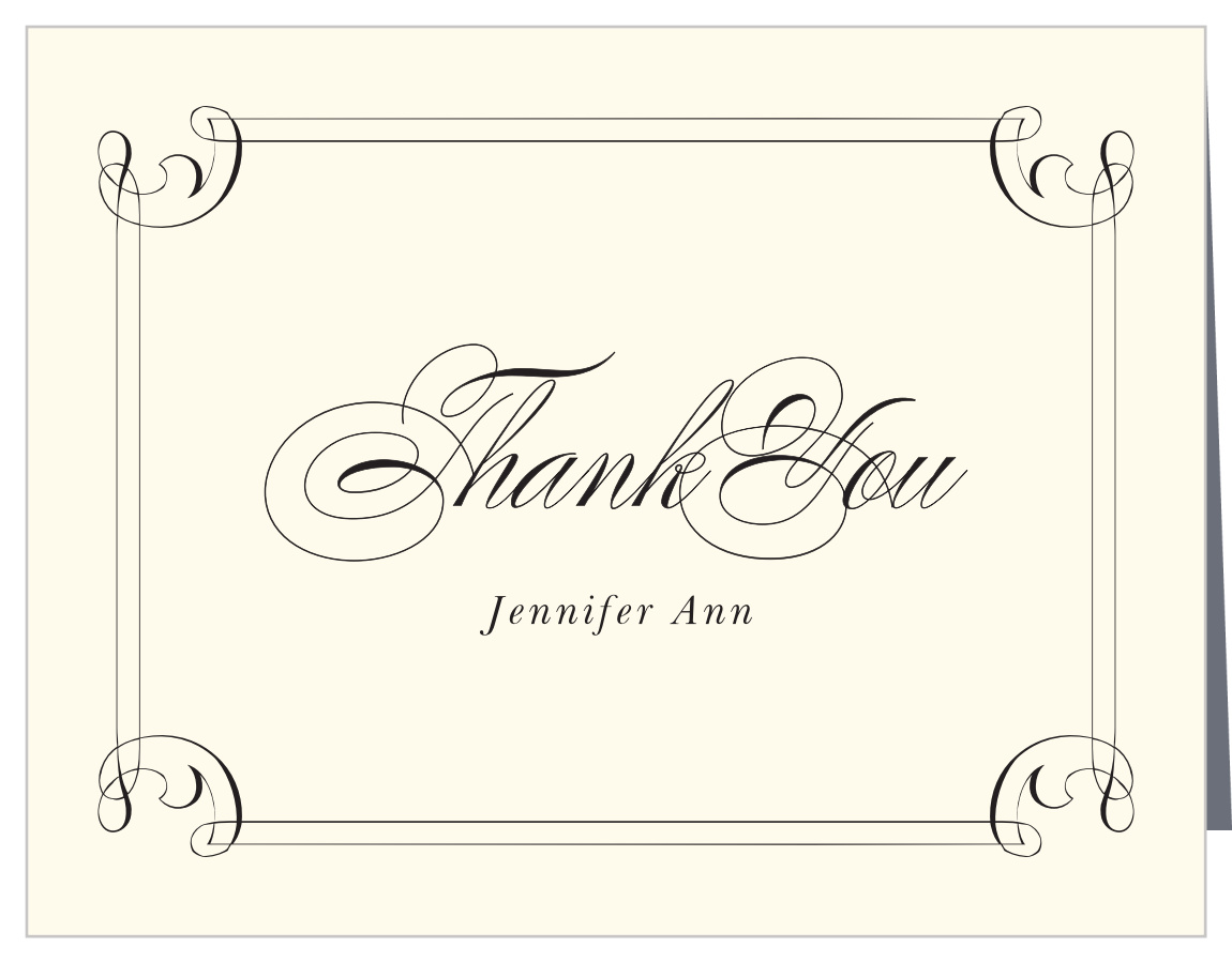 Victorian Stripes Graduation Thank You Cards