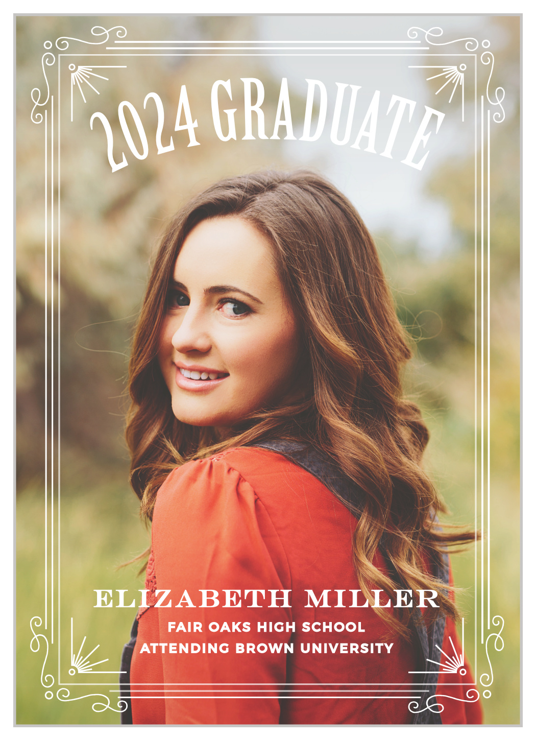 Border Frame Graduation Announcements by BasicInvite.com