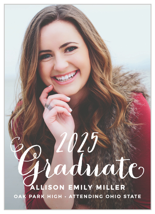The simplicity of this graduation announcement is what makes it so elegant.