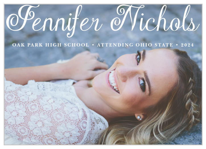 The simplicity of this graduation announcement is what makes it so elegant.