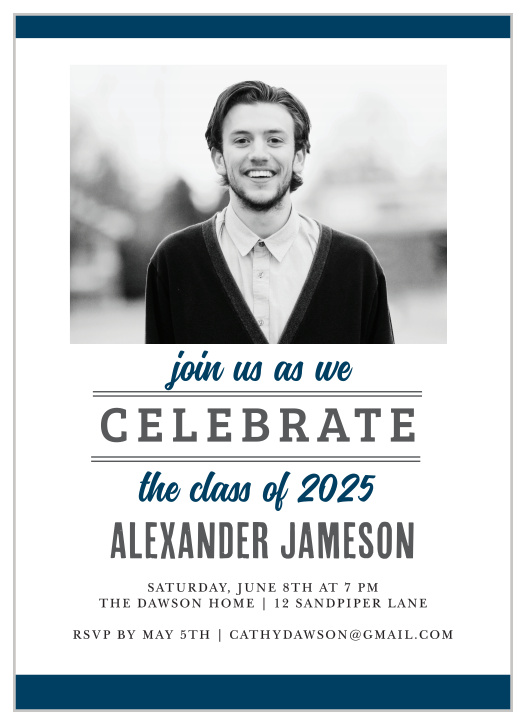 Show off your athleticism with the aptly named Athletics Graduation Invitations. 