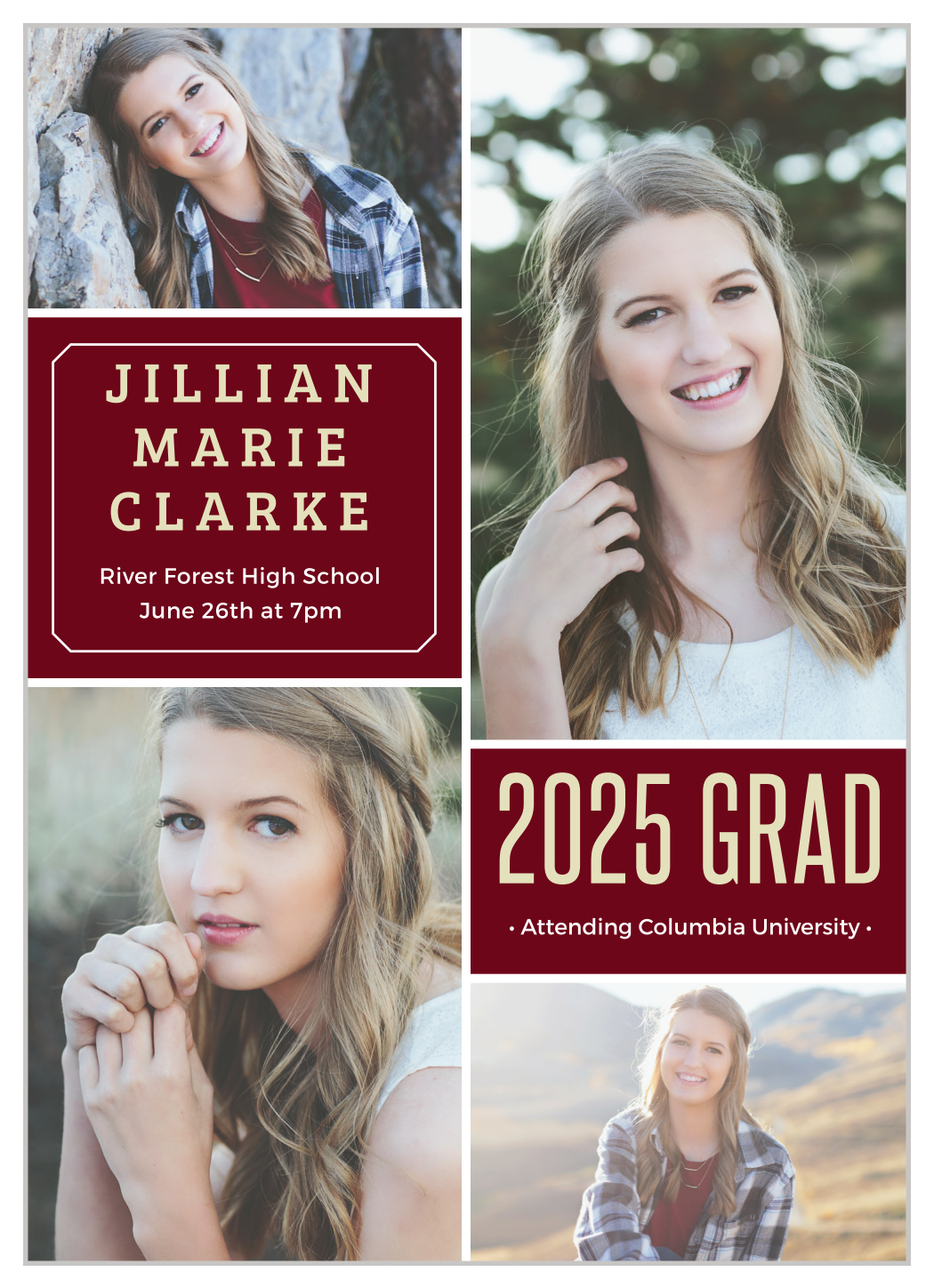 Multi Photo Graduation Announcements