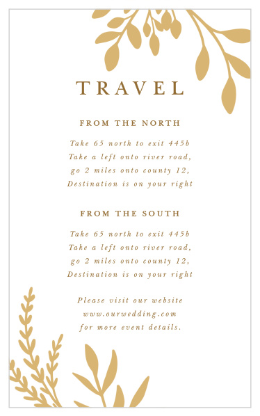 Assist in your guests navigation to your event, using our Autumn Leaves Direction Cards!