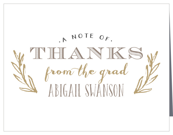Traditional meeds hipster with this easy to customize, beautiful Sketched Thank You Card. Hints of floral and fun with a classic graduation layout come together to make a great looking announcement. Customize the text and colors to match your unique style!