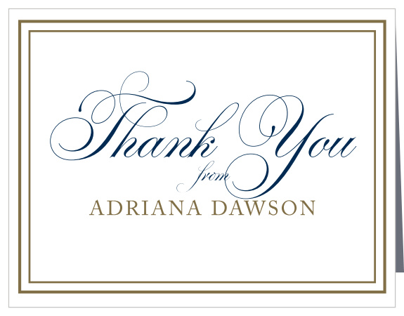 This chic and elegant Graduation Script Graduation Thank You Card is perfect to say thank you for the support that you have received over the years.