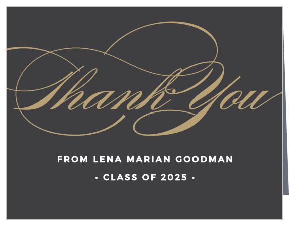 Show your gratitude elegantly with the Graceful Grad Graduation Thank You Card.