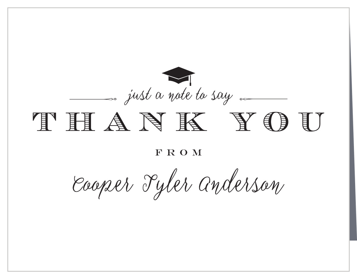 Classically Stated Graduation Thank You Cards