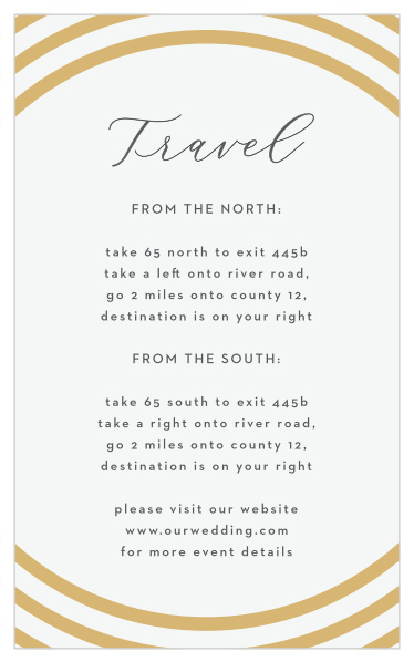 Family and friends will have no issue finding their way to your wedding venue with the help of our Modern Circles Direction Cards.