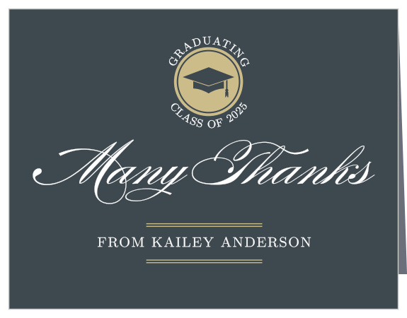 The simplicity of this graduation announcement is what makes it so elegant. Fill the card with your photo and set the text to be exactly what you want. 