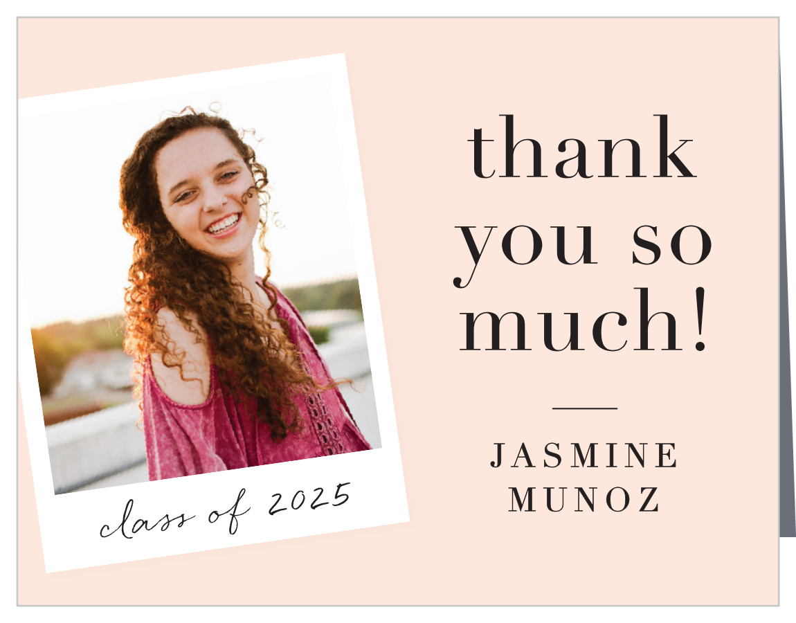 Polaroid Throwback Graduation Thank You Cards