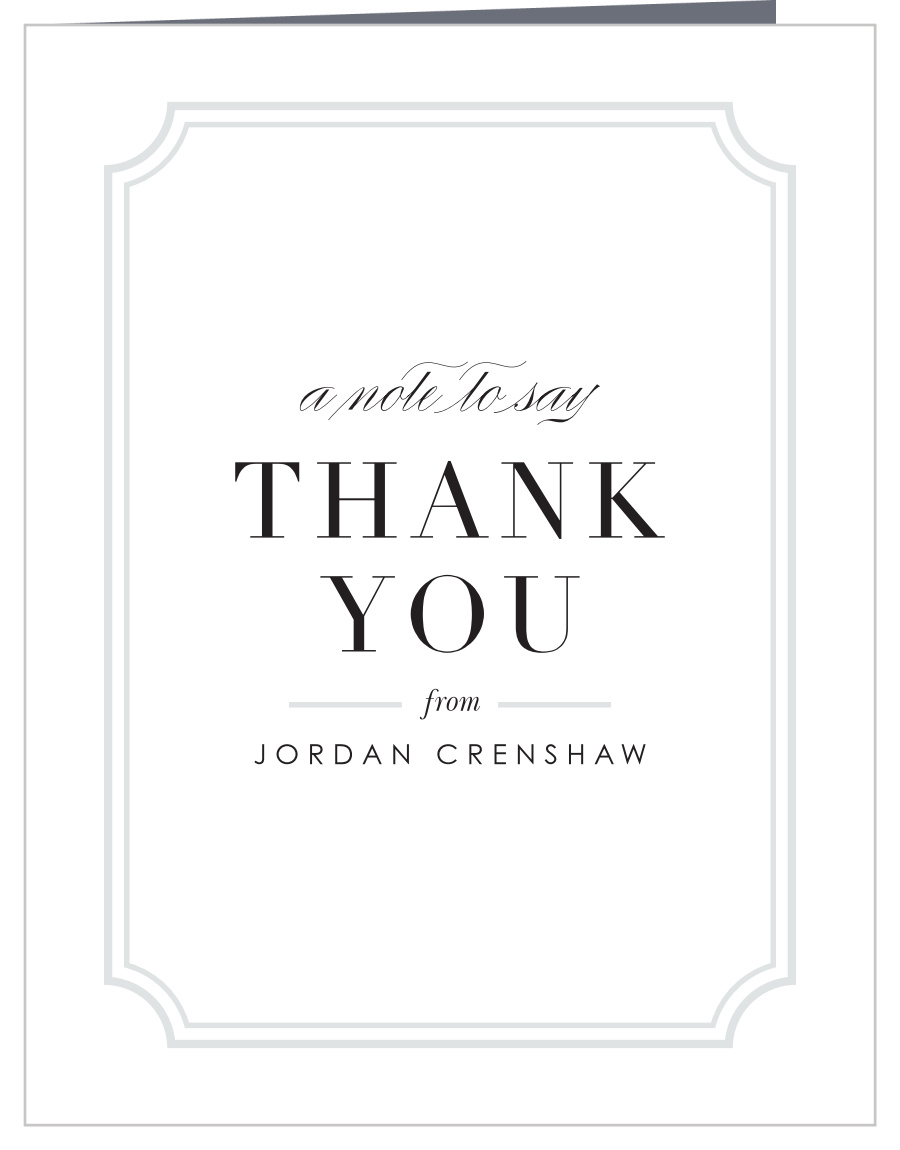 Traditional Lines Graduation Thank You Cards