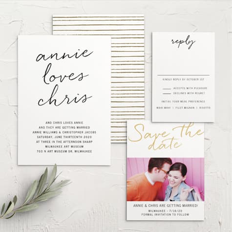 Brush Script Wedding Invitations