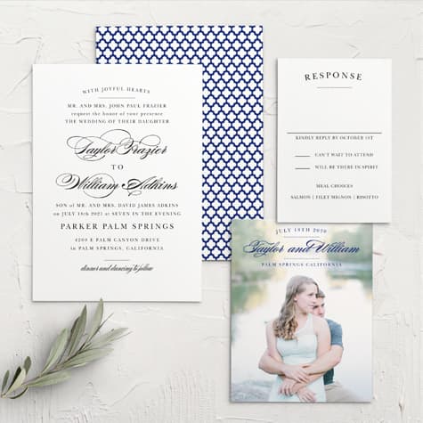Elegant Vintage Portrait Wedding Invitations 