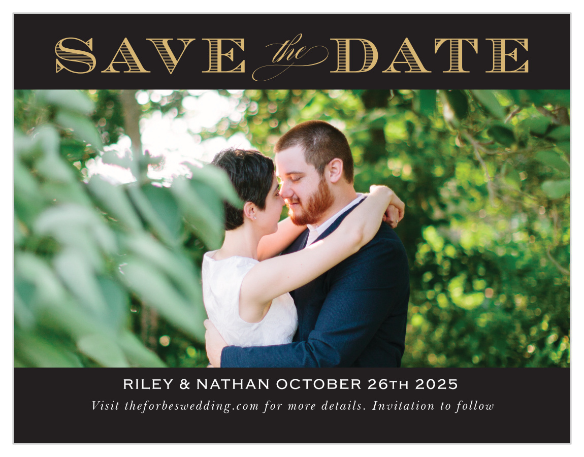 Traditional Sophistication Save-the-Date Card