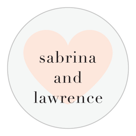 Heart to Heart Wedding Stickers