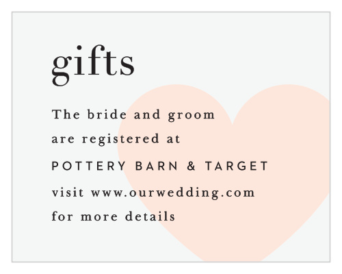 Make a bold impression with our Heart to Heart Registry Cards. 