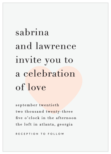 Heart to Heart Wedding Invitations