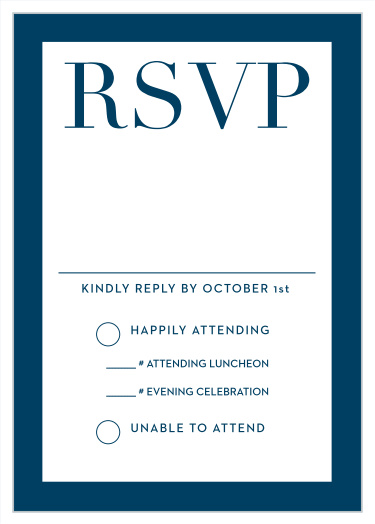 The Bold Names Bar Mitzvah Response cards are the perfect match to the Bold Names Bar Mitzvah invitation card. Simple, strong colors match perfectly with the text to help you get a headcount for the upcoming celebration!