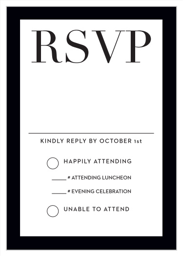 The Bold Names Bat Mitzvah Response cards are the perfect match to the Bold Names Bat Mitzvah invitation card. Simple, strong colors match perfectly with the text to help you get a headcount for the upcoming celebration!