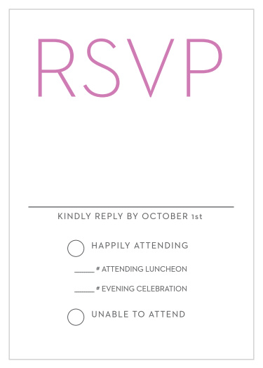 The Colorful Names Bat Mitzvah Response cards are the perfect match to your invitations. Simple colors match perfectly with the text to help you get a headcount for the upcoming celebration!