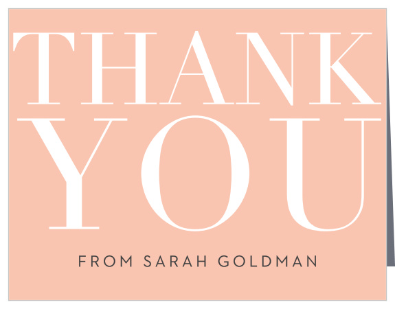 Wrap up your perfect Bat Mitzvah experience with the Formal Type Thank You cards. Express your gratitude to all your family and friends with a personalized Thank You card. Upload your picture and customize it to be your own!